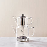 Théière en verre Karaca Dora XL, théière 1000 ml, pot d'eau 2000 ml